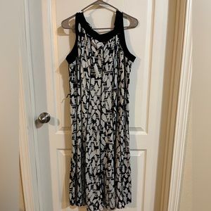 Perceptions Black and white size 2xl midi dress